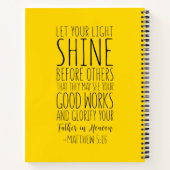 Carnet Que Ta Lumière Brille Devant Les Autres, Matthieu (Dos)