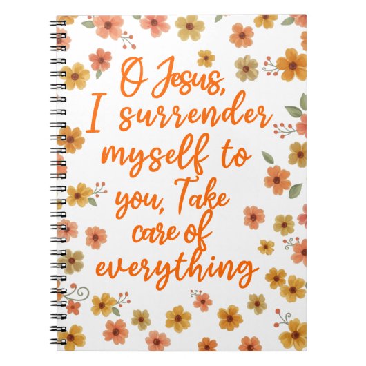 Carnet Que Ta Volonté Soit Faite Prière de Surrender Flor (Devant)
