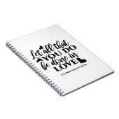 Carnet Que tout soit fait dans l'amour - 1 Co 16:14 (Côté Droit)