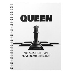 Carnet Queen Chess Sachez Qu'Elle Peut Se Déplacer Dans N