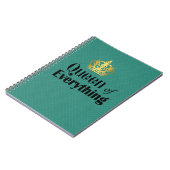 Carnet Queen of Everything Motif de diamants Turquoises (Côté gauche)