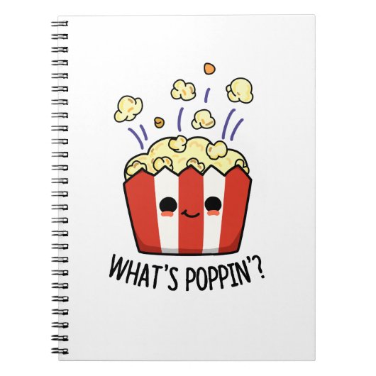Carnet Quel est Poppin Funny Popcorn Pun (Devant)