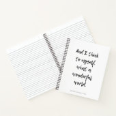 Carnet Quel monde merveilleux (Intérieur)