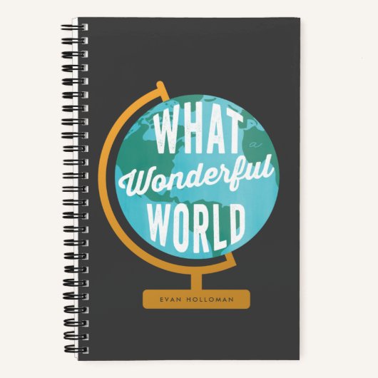 Carnet Quel monde merveilleux avec nom et contact (Recto)