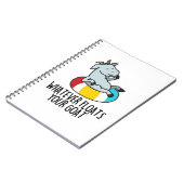 Carnet Quel que soit ce qui fait flotter votre chèvre Pun (Côté gauche)