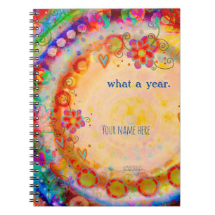 Carnet Quelle année d'inspirété personnalisée colorée