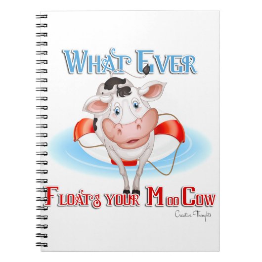 Carnet Quelle Que Soit La Chaudière De Votre Vache Moo (Devant)