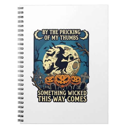 Carnet Quelque chose de méchant arrive Sorcière Halloween (Devant)