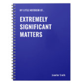 Carnet Questions extrêmement importantes Citation amusant (Devant)