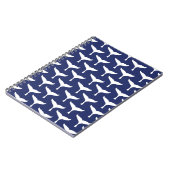 Carnet Queue de baleine blanche Animal marin Océan bleu M (Côté gauche)