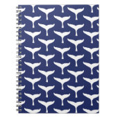 Carnet Queue de baleine blanche Animal marin Océan bleu M (Devant)