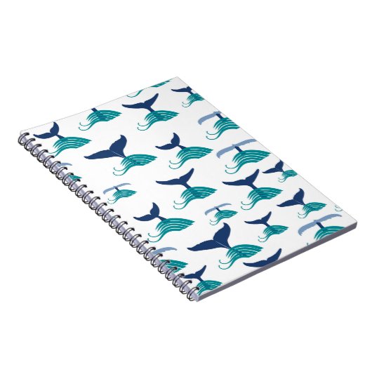 Carnet Queue de baleine bleue Vagues Mer Animal Océan Mar (Côté Droit)