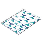 Carnet Queue de baleine bleue Vagues Mer Animal Océan Mar (Côté gauche)