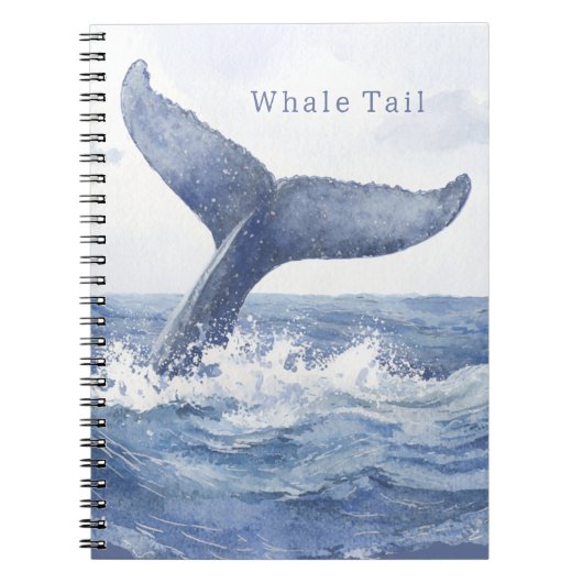 Carnet Queue de baleine de l'océan bleu (Devant)