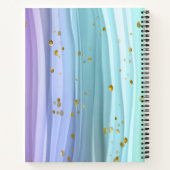 Carnet Queue noire Unicorne violette rose (Dos)