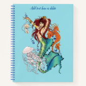 Carnet Queue Turquoise de sirène d'Imaginaire (Devant)