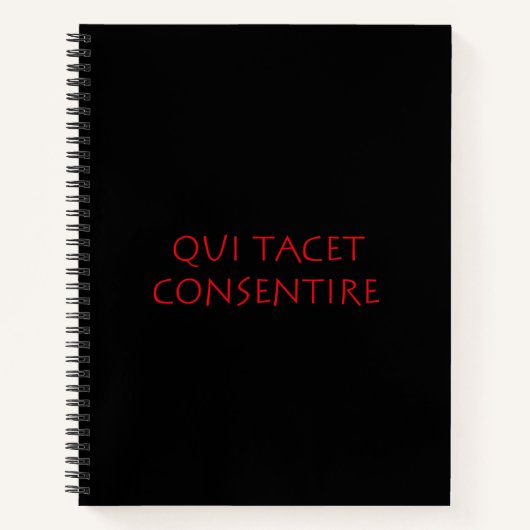 Carnet Qui tacet consentière (Devant)