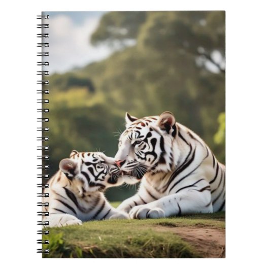 Carnet Quiet Companionship – White Tigers Notebook (Devant)