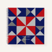 Carnet Quilters Americana Pinwheel Quilt Block (Devant)