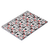 Carnet Quirky Black & Red Monster Doodles (Côté gauche)
