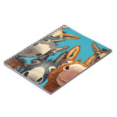 Carnet Quirky Donkey Squad - Colorful Group Illustration (Côté gauche)