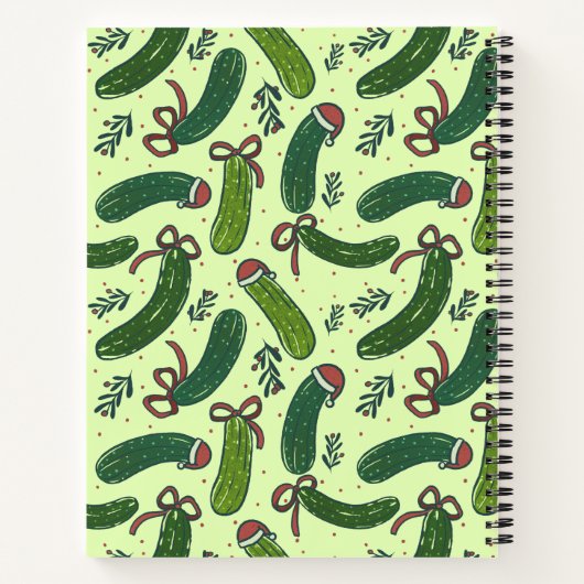 Carnet Quirky Festive Pickles de Noël Motif (Dos)