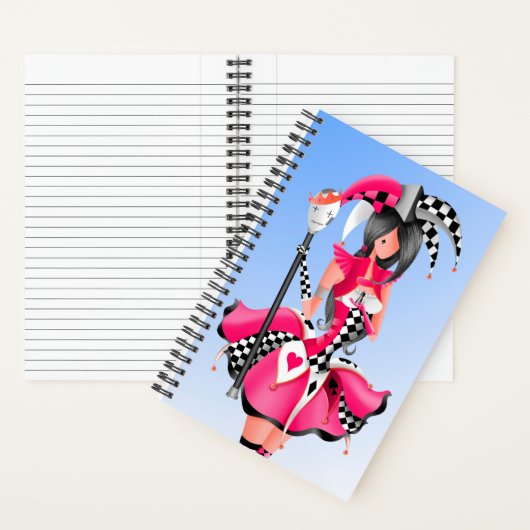 Carnet Quirky Jester et Marionnette King Rose Blue (À l'intérieur)