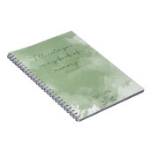 Carnet Quote d'aquarelle simple et verte personnalisée (Côté Droit)