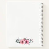 Carnet Quote de motivation Aquarelle rose Floral personna (Dos)