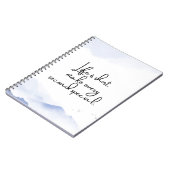 Carnet Quote Motivation Minimaliste Bleu (Côté gauche)