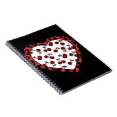 Carnet RAB Rockabilly Cherries Coeur Empreinte de léopard (Côté Droit)