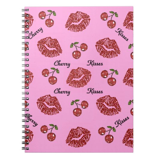 Carnet RAB Rockabilly Cherry Kisses on Pink (Devant)