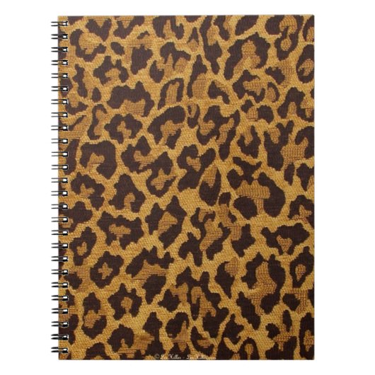 Carnet RAB Rockabilly Imprimé Léopard Marron Or (Devant)