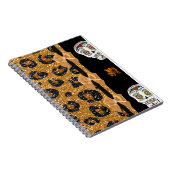 Carnet RAB Rockabilly Or Imprimé Léopard Crânes de Sucre (Côté Droit)