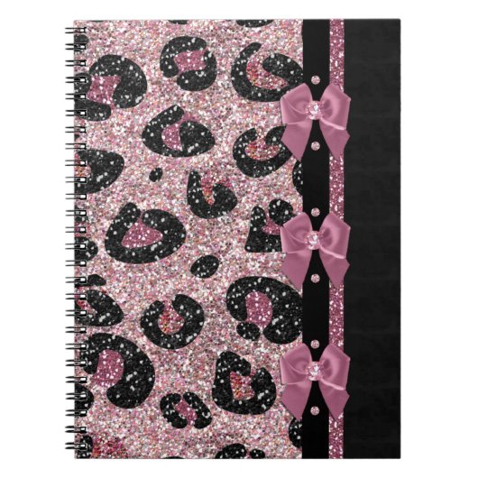 Carnet RAB Rockabilly Pink Leopard Ribbon Bows (Devant)