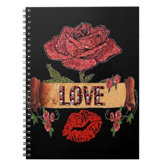 Carnet RAB Rockabilly Roses, Love & Lipstick (Devant)