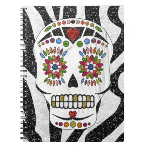 Carnet RAB Rockabilly Sugar Skull on Zebra