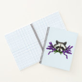 Carnet Raccoon avec lavande. (Intérieur)