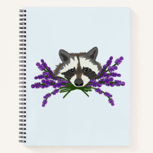 Carnet Raccoon avec lavande.