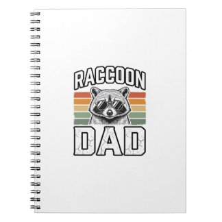 Carnet Raccoon Dad Vintage Engraving Retro Vector Design_
