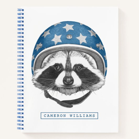 Carnet Raccoon Daredevil | Ajouter Votre Nom (Devant)