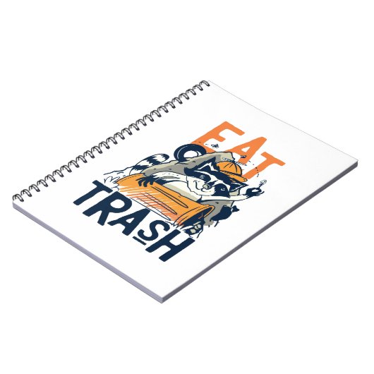 Carnet Raccoon Furry avec texte de déchet (Côté gauche)