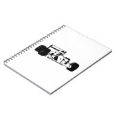 Carnet Race Car Silhouette noir et blanc (Côté gauche)