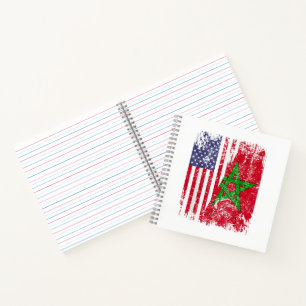 Carnet RACINES MAROCAINES Demi Drapeau Américain DRAP