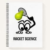 Carnet Racket Science Drôle joueur de tennis (Devant)