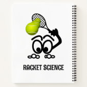 Carnet Racket Science Drôle joueur de tennis (Dos)