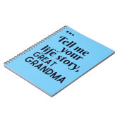 Carnet Raconte-moi ton histoire de vie grand-mère (Côté gauche)