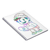 Carnet Rad Orange: Skater Boy Retro (Côté Droit)