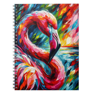 Carnet Radiant Flamingo Grace –Colorful Tropical Bird Art