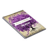 Carnet Radiant Purple Romantic Heart Leaf Wedding (Côté Droit)
